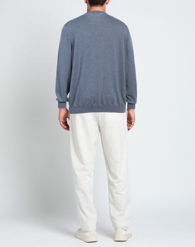 Man Sweater Light blue Size 36 Virgin Wool