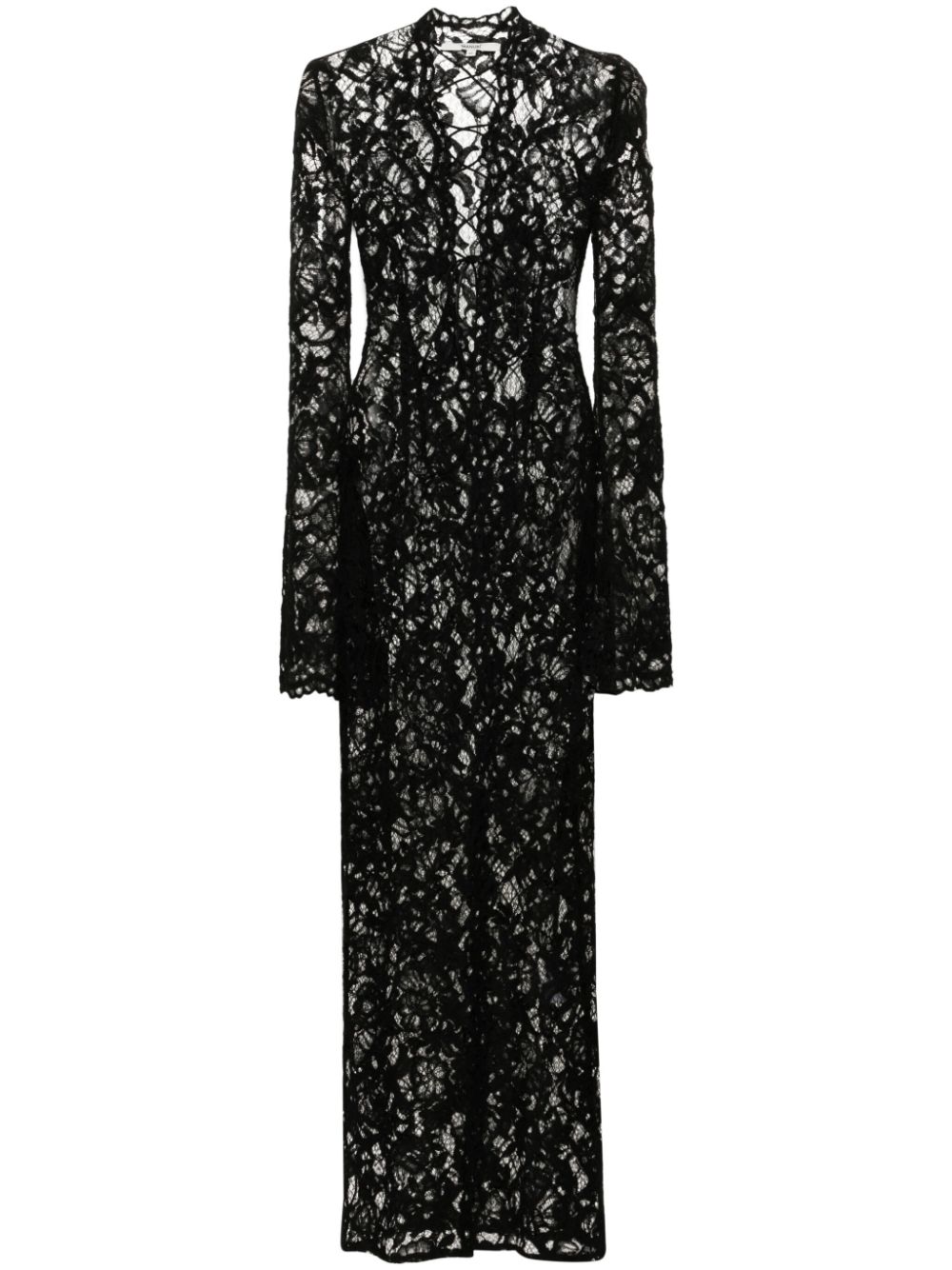 Sally lace midi dress - Black