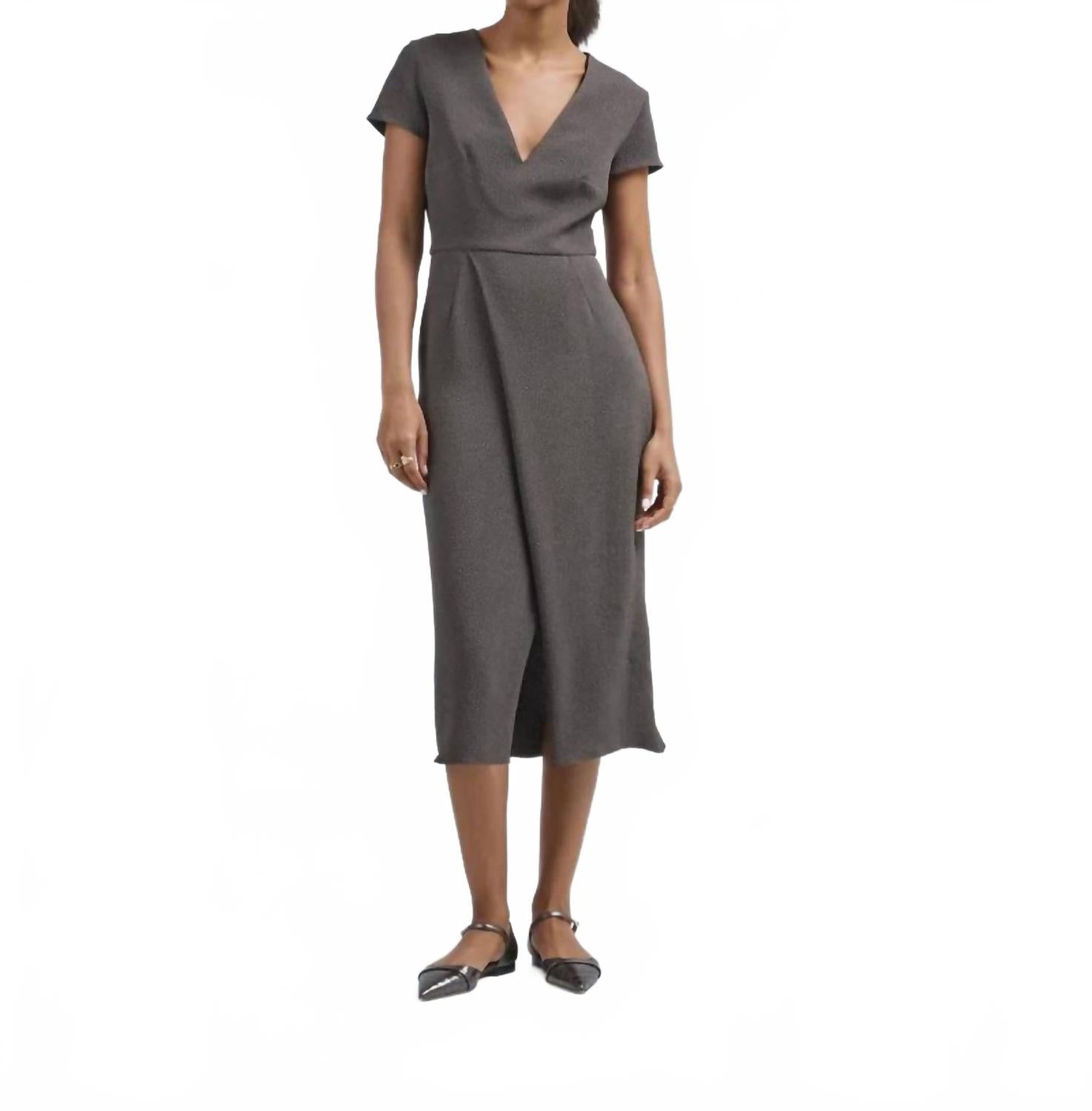Tati Bubble Dress In Slate Grey