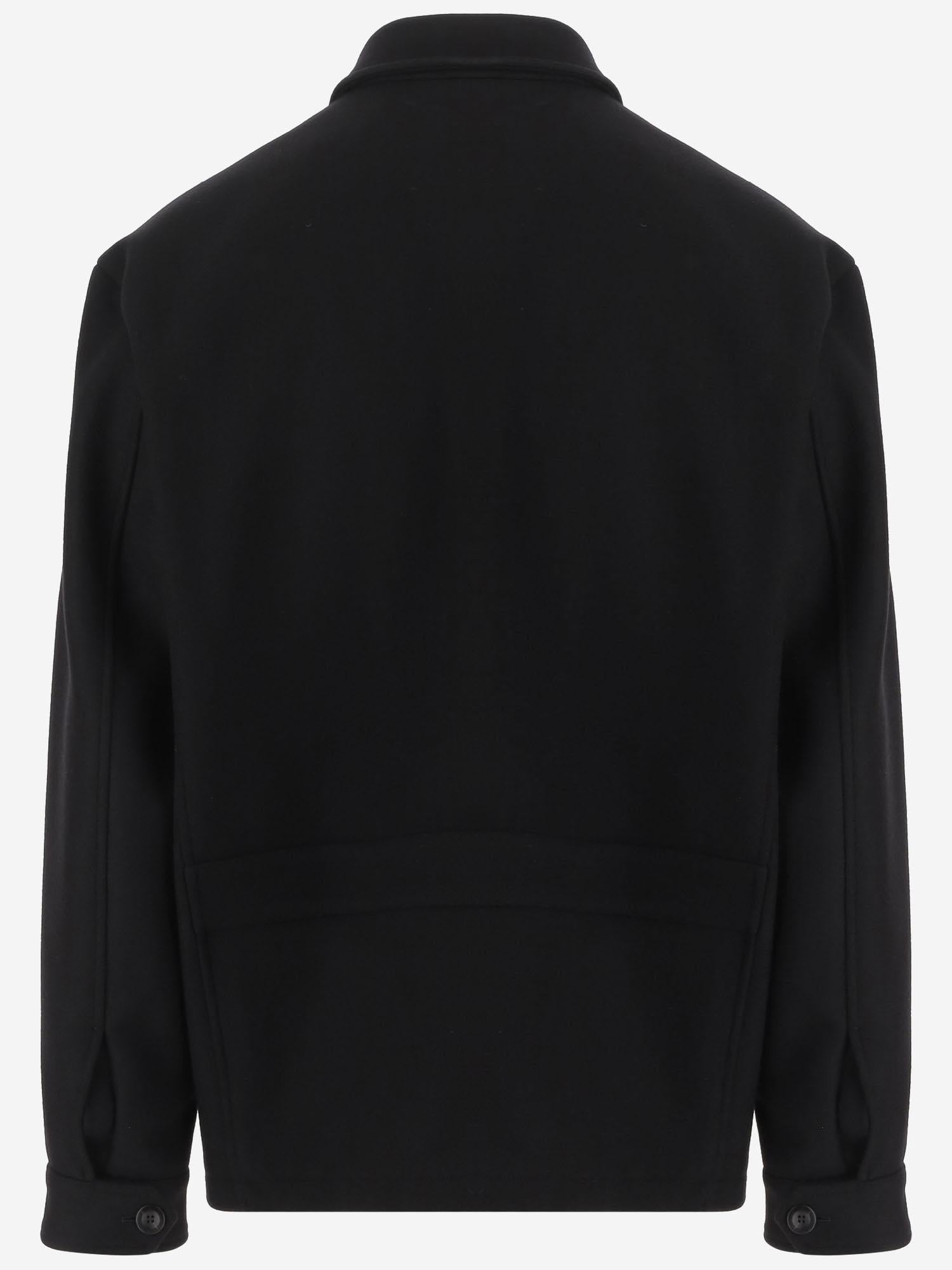 Virgin Wool and Cashmere Coat — Black