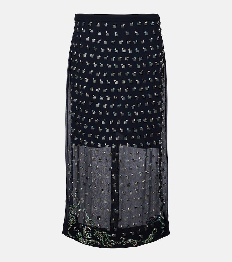 Embellished midi skirt