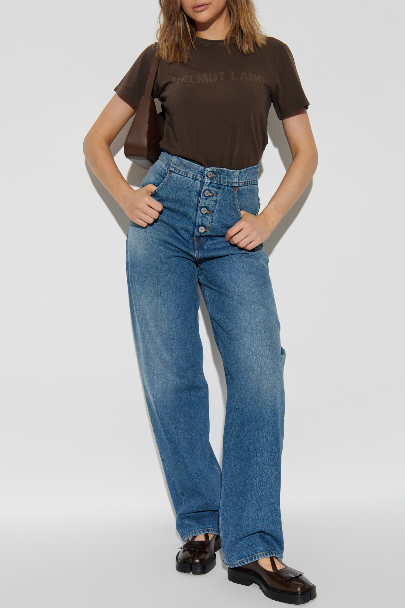 T-shirt With Logo, Women's, Brown