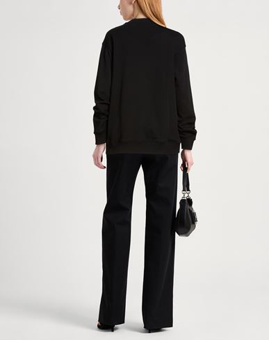 Woman Sweatshirt Black Size S Cotton
