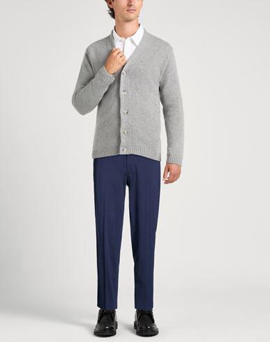 Man Pants Blue Size 34 Cotton, Elastane