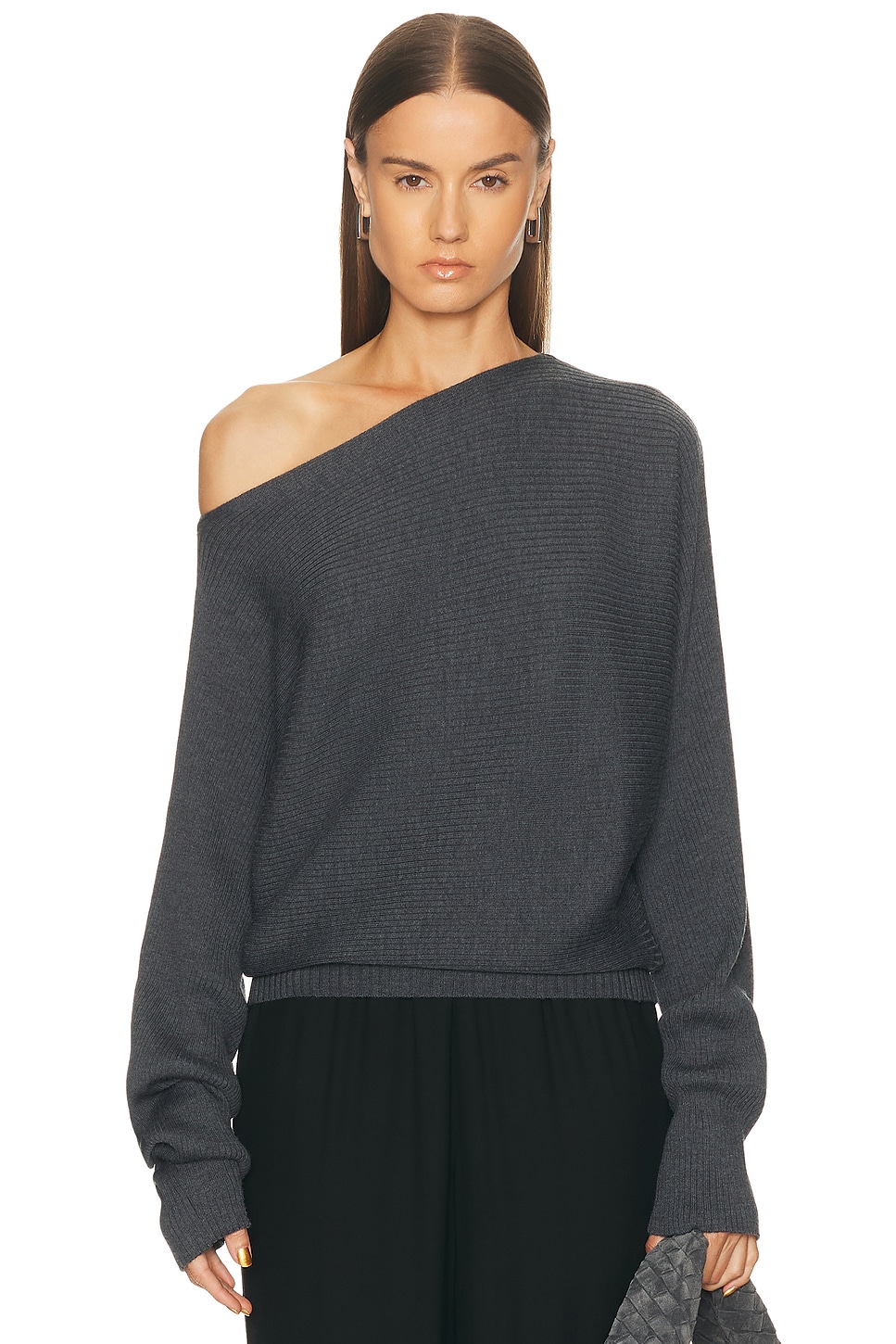 Aya Muse Rye Top in Charcoal - Charcoal. XS also in L