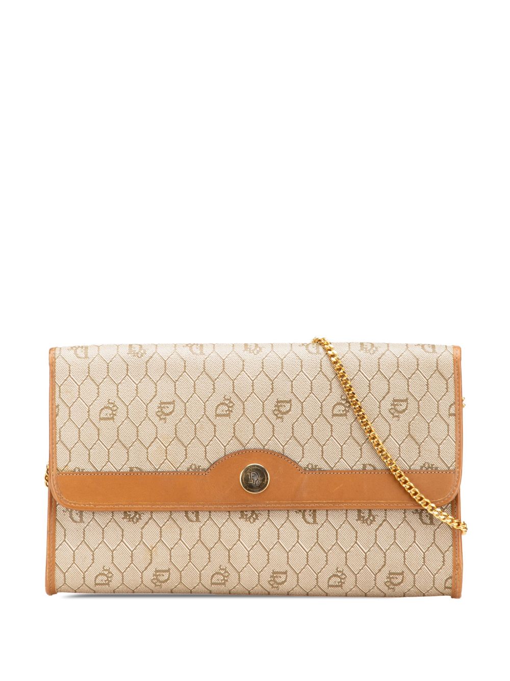 20th Century Honeycomb Coated Canvas Chain shoulder bag - Brown