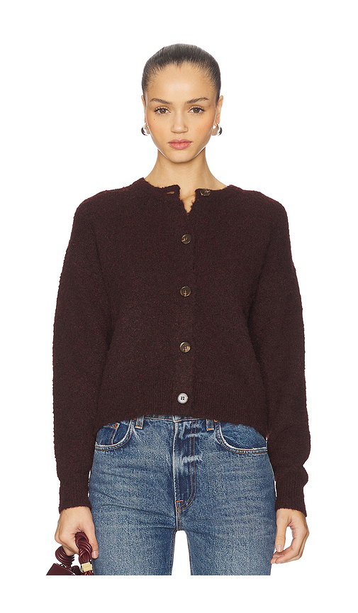 Sanctuary Boucle Cardigan in Dark Crimson. XL also in L, M
