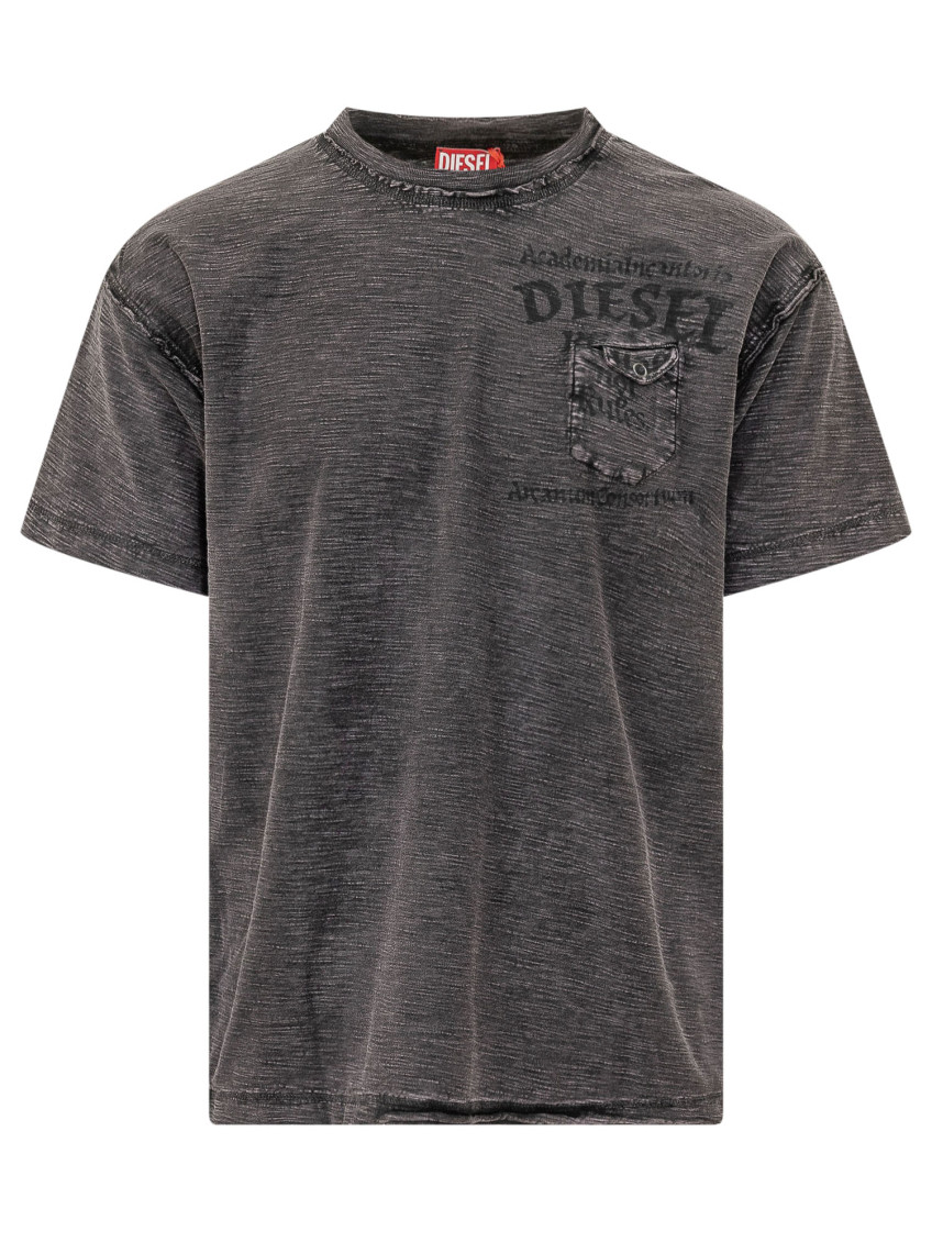 Black Graphic Crew Neck T-Shirt
