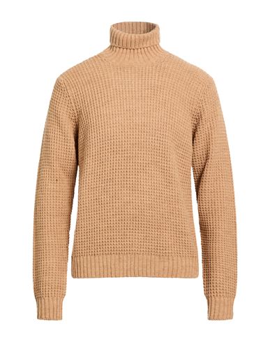 Man Turtleneck Camel Size XXL Acrylic, Wool, Viscose, Alpaca wool