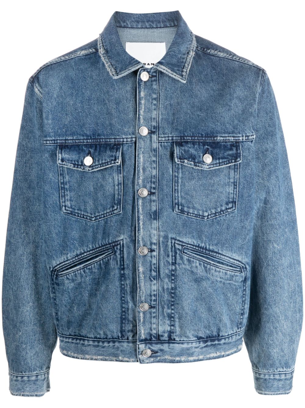 Jango logo-embroidered denim jacket - Blue