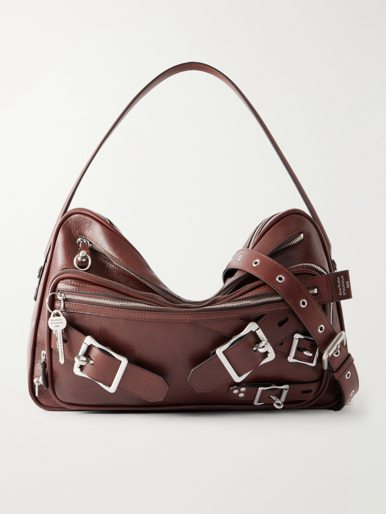 Camero Camera Leather Shoulder Bag - Brown