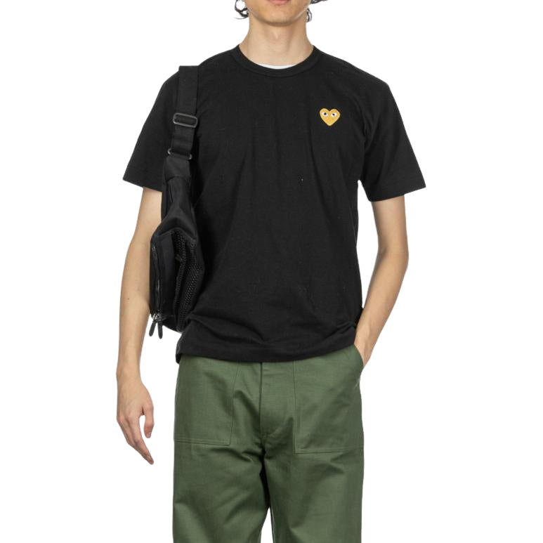 SS25 Gold Heart T-Shirt 'Black'