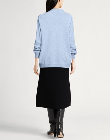 Collezione N_01 Woman Turtleneck Sky blue Size M Merino Wool