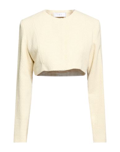 Woman Jacket Cream Size 2 Cotton, Polyester, Polyamide, Metallic fiber