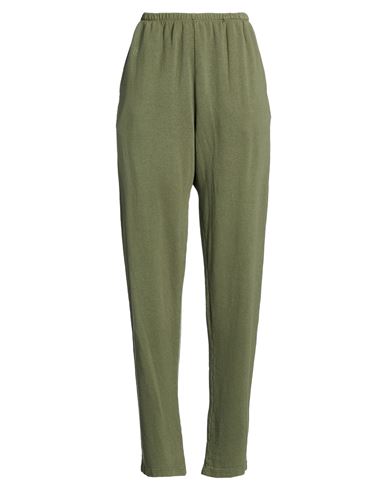 Woman Pants Military green Size L Hemp, Organic cotton