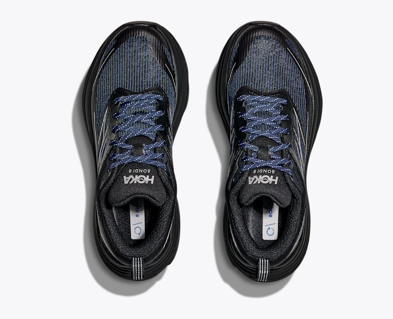 HOKA Stealth/Tech Bondi 8 Caged Shoes in Midnight Blue/Black