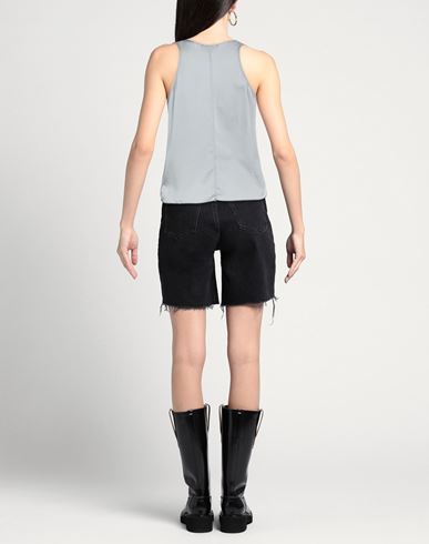 Woman Top Grey Size S Silk, Elastane