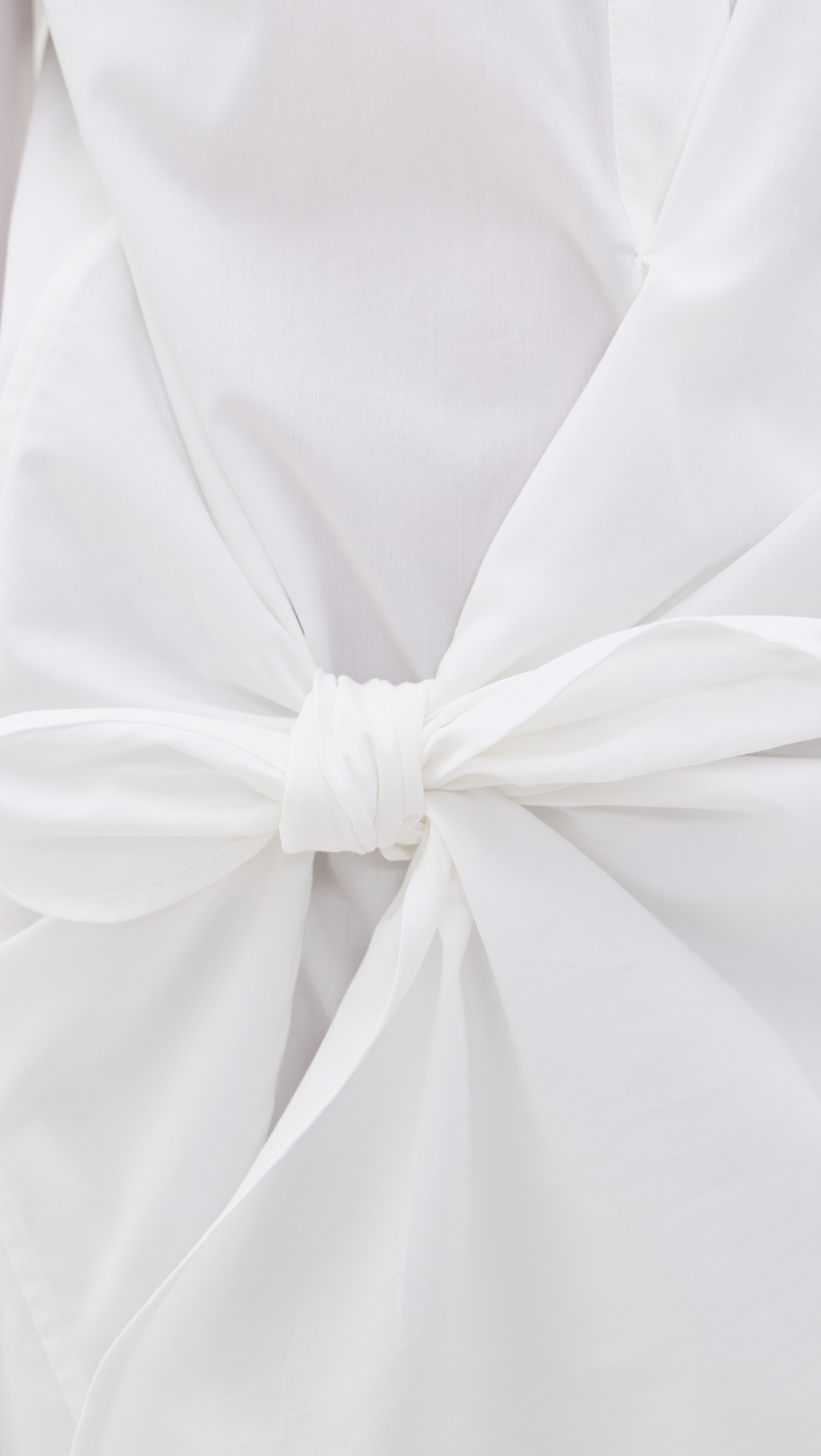 Knot Shirt Dress White