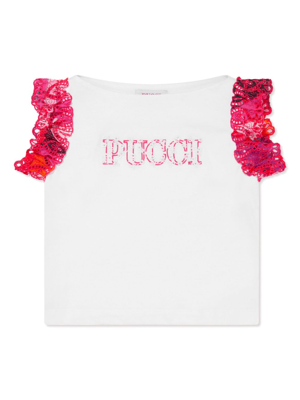 Logo-embroidered organic cotton T-shirt - White