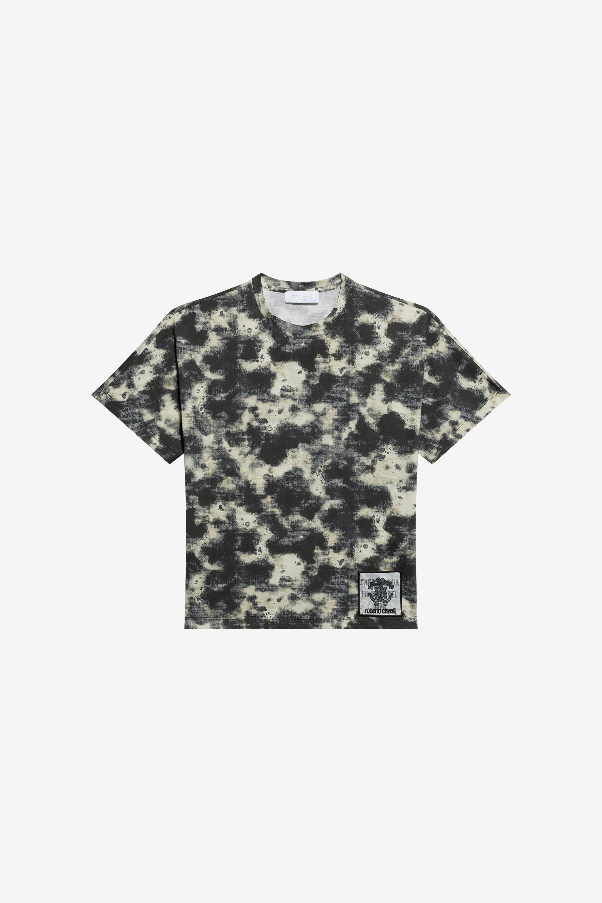 Cotton T-shirt With Camouflage Print