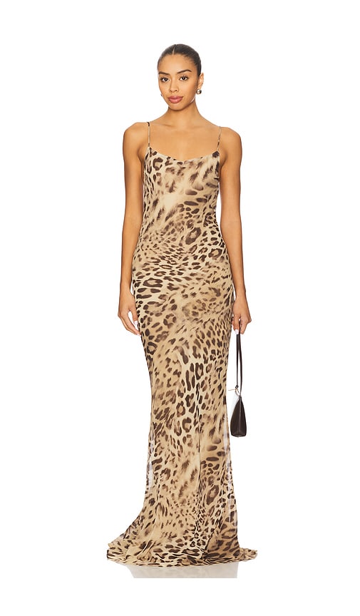The Andamane Ninfea Slip Dress in Brown. - 40/S also /M