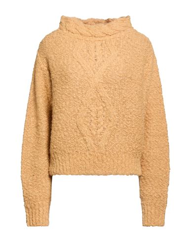 Woman Turtleneck Sand Size 6 Alpaca wool, Polyamide