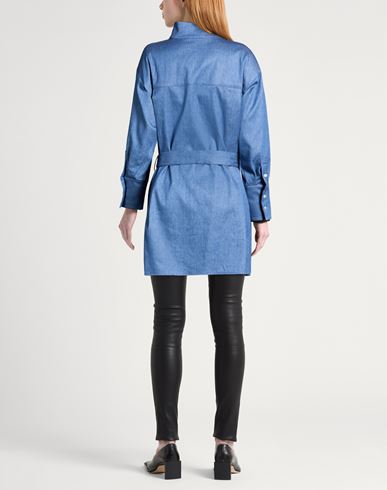 Woman Denim outerwear Blue Size XS Linen, Cotton, Elastane