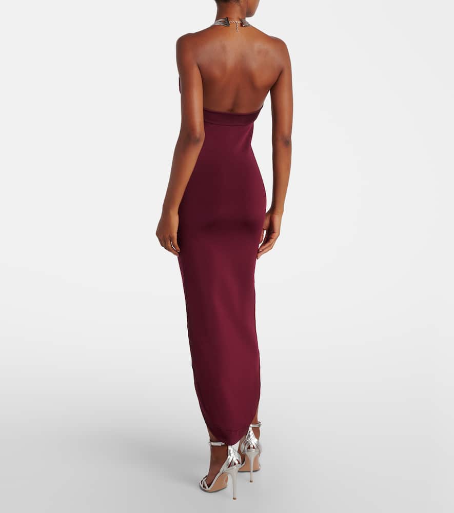 Halterneck midi dress