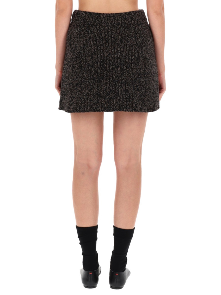 Our Legacy - high waist mini skirt textured fabric