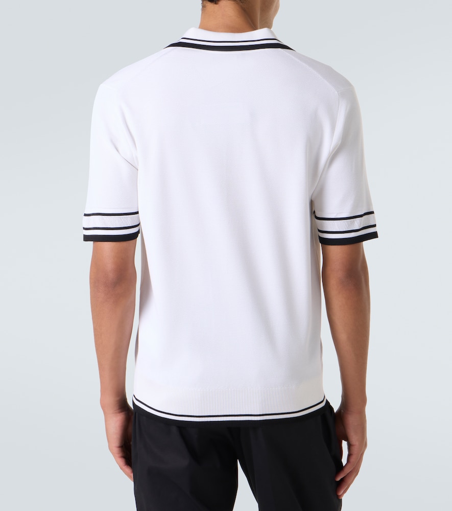 Silk-blend polo shirt