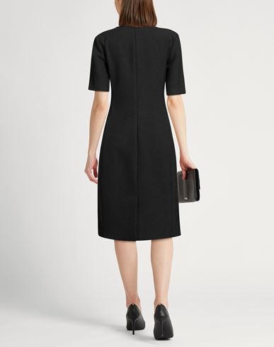 Easy Woman Midi dress Charcoal Size 6 Polyester, Viscose, Cotton, Elastane