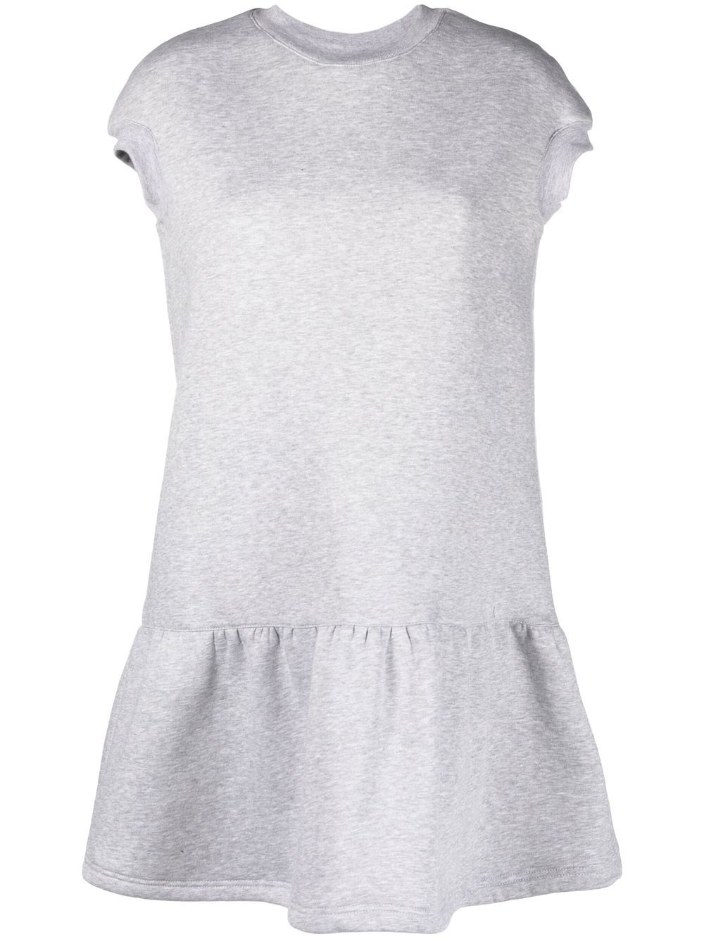 Round neck short-sleeved dress - Grey
