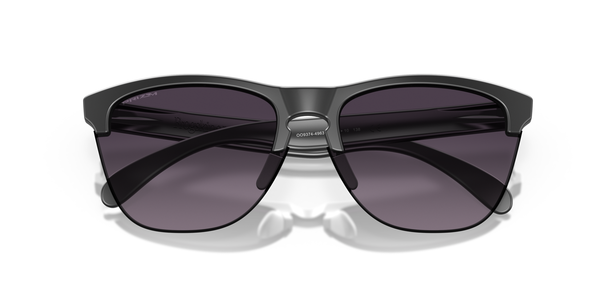 Oakley Man Oakley OO9374 FROGSKINS LITE 937449 Sunglasses O_matter Black Grey Round Normal Shaded