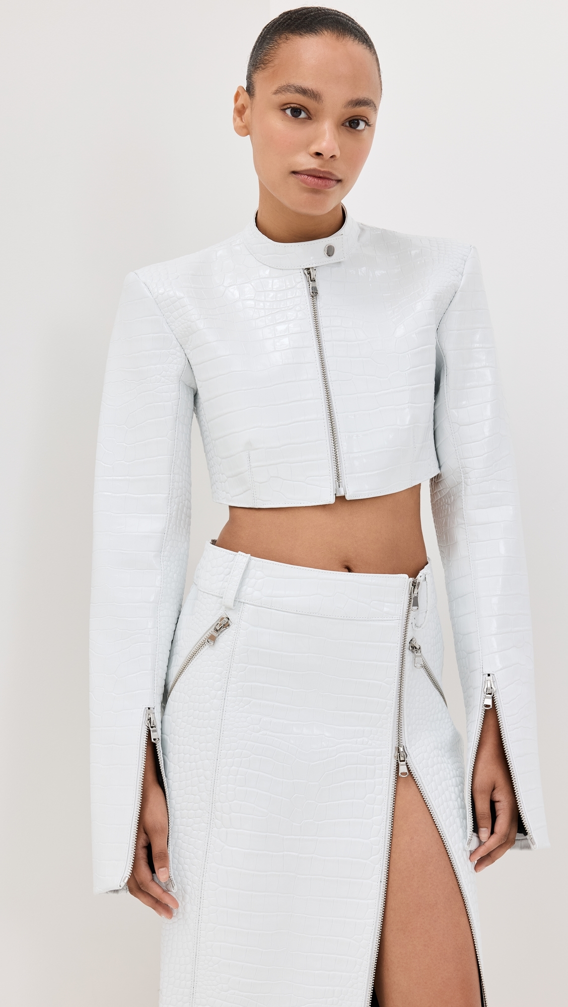 Cropped Jacket White