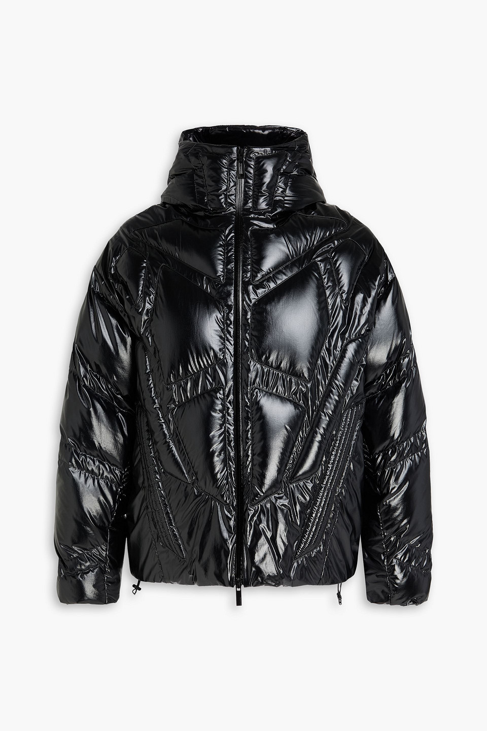 Bahianinha coated quilted shell down jacket - Black - 1