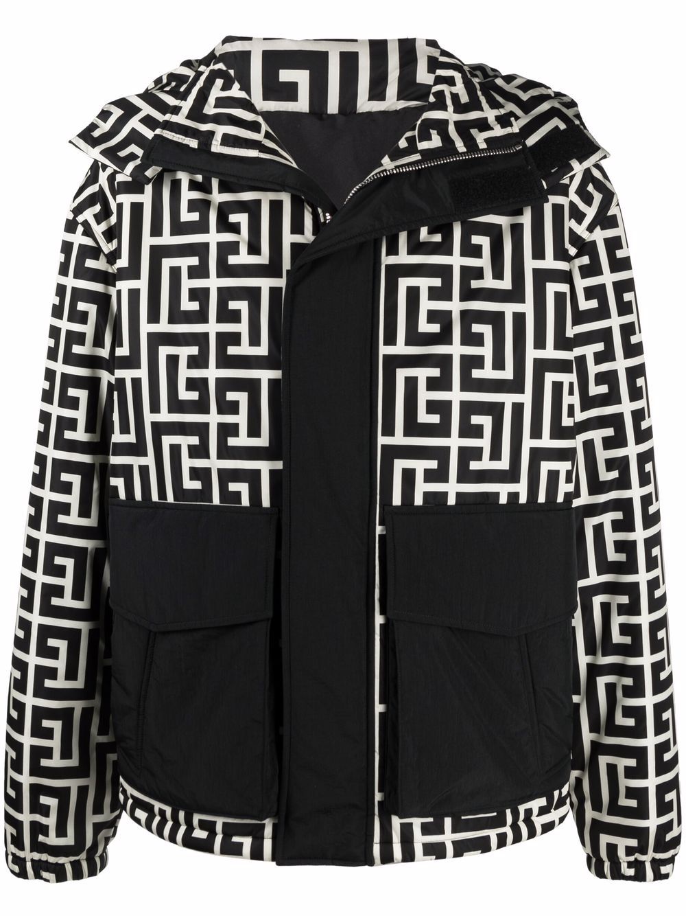 Logo-print padded jacket - Black