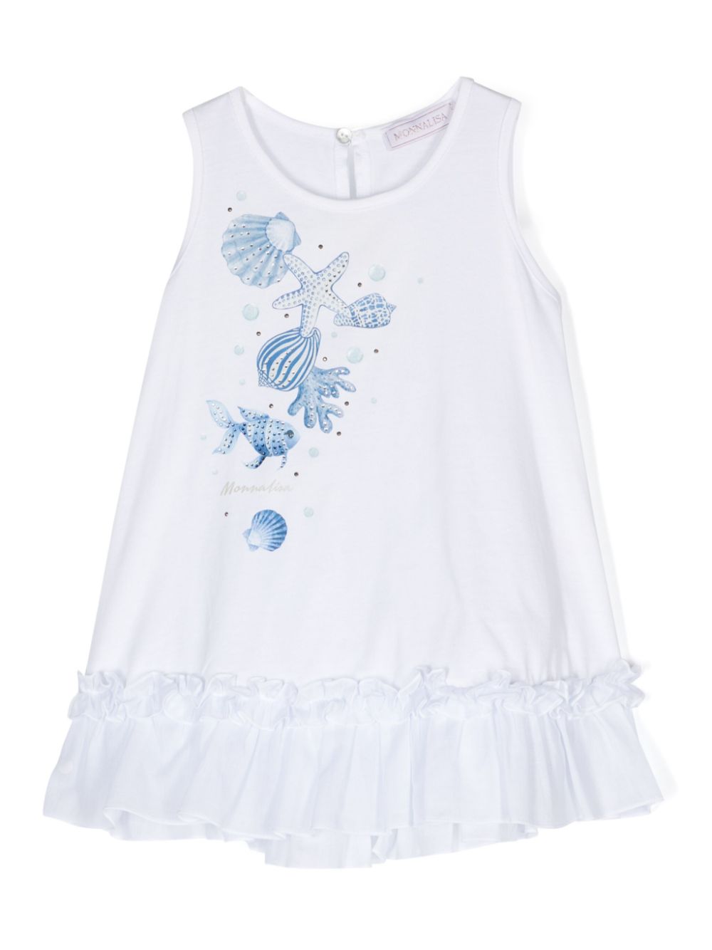 Graphic-print cotton top - White