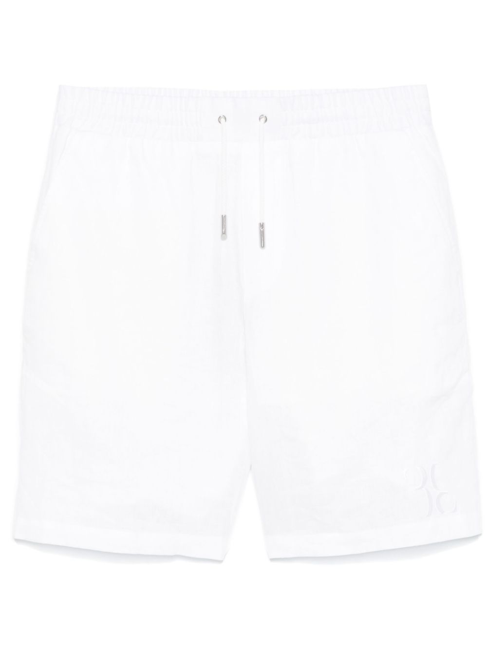 Logo-embroidered shorts - White