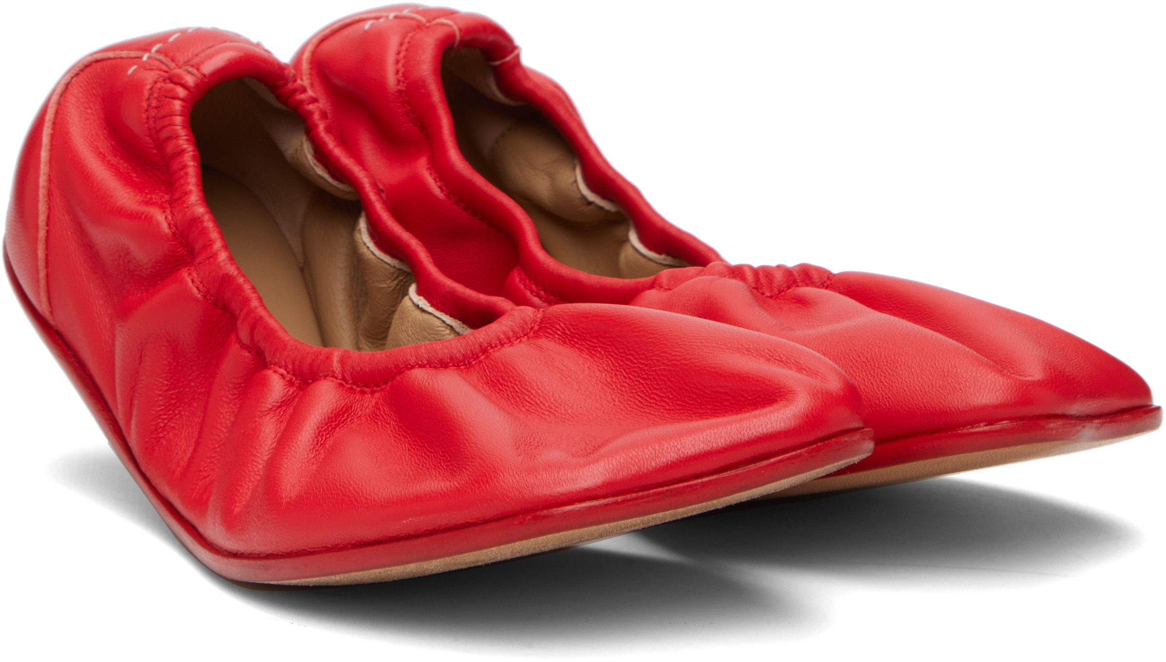 Red Anatomic Travel Ballerina Flats