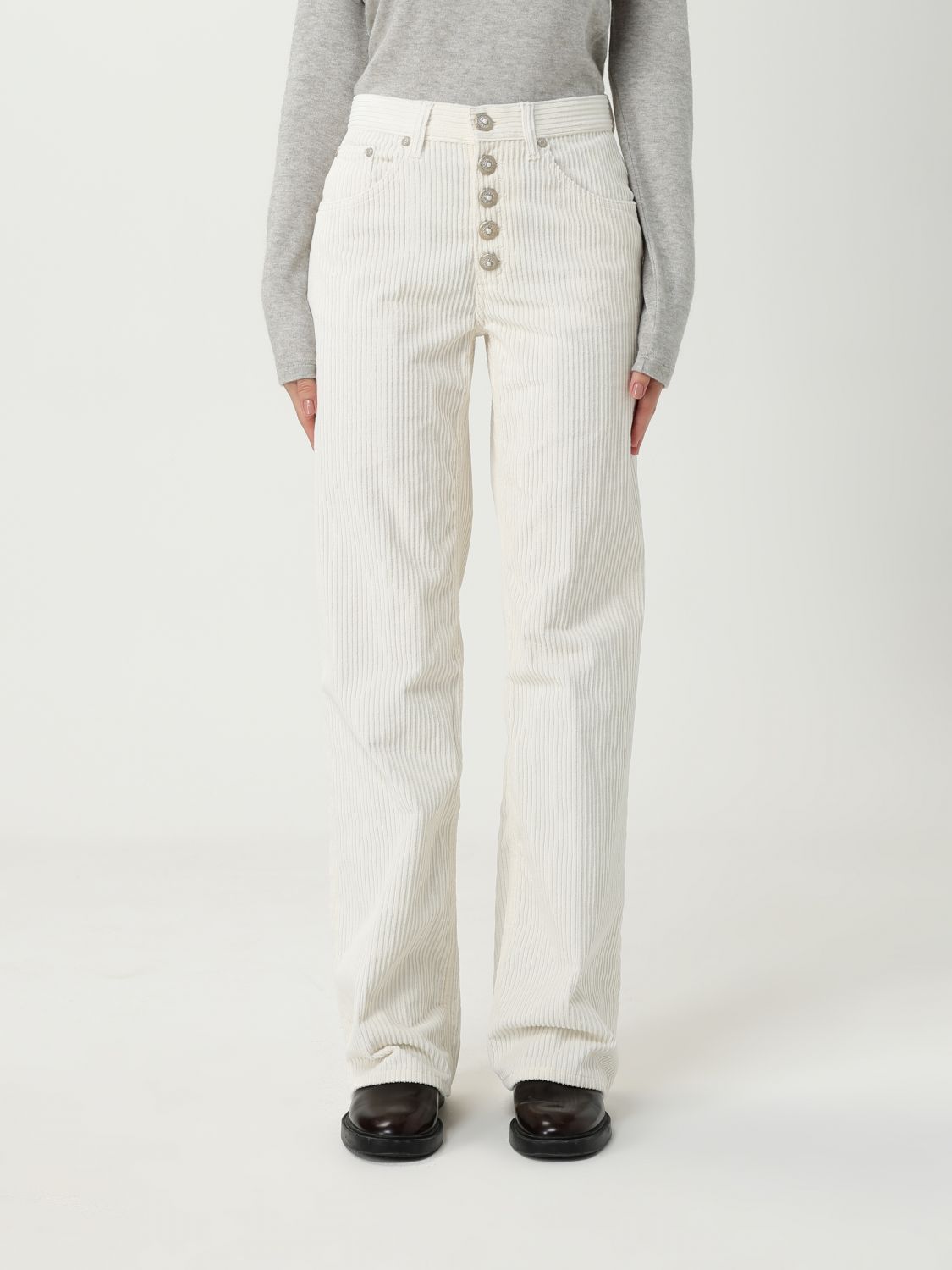 Pants Woman color Cream