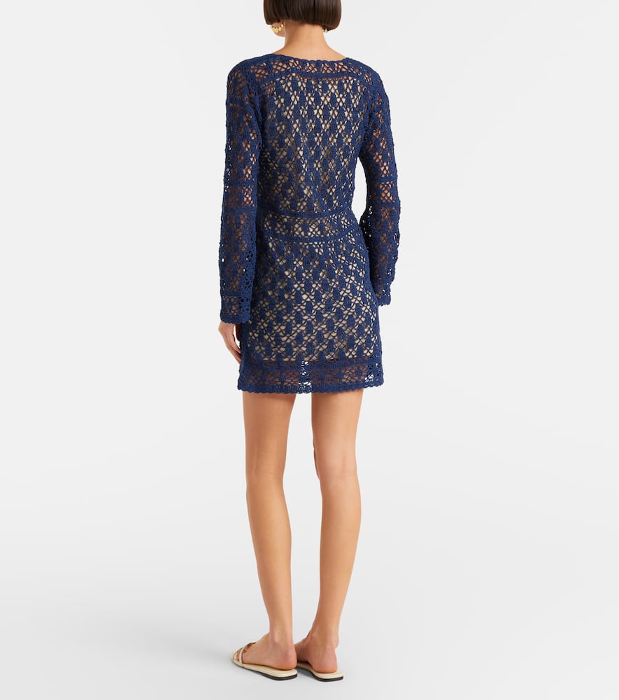 Bianca crochet cotton minidress