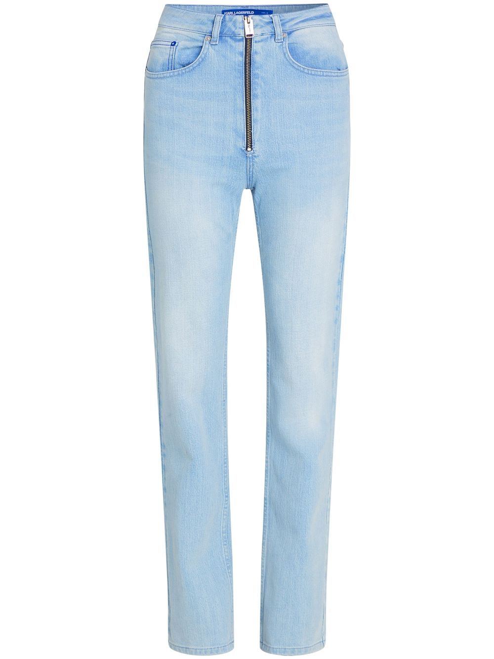 High-rise slim-cut jeans - Blue