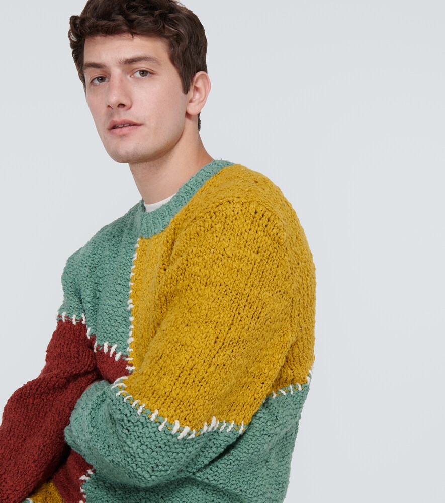 Patchwork cotton sweater