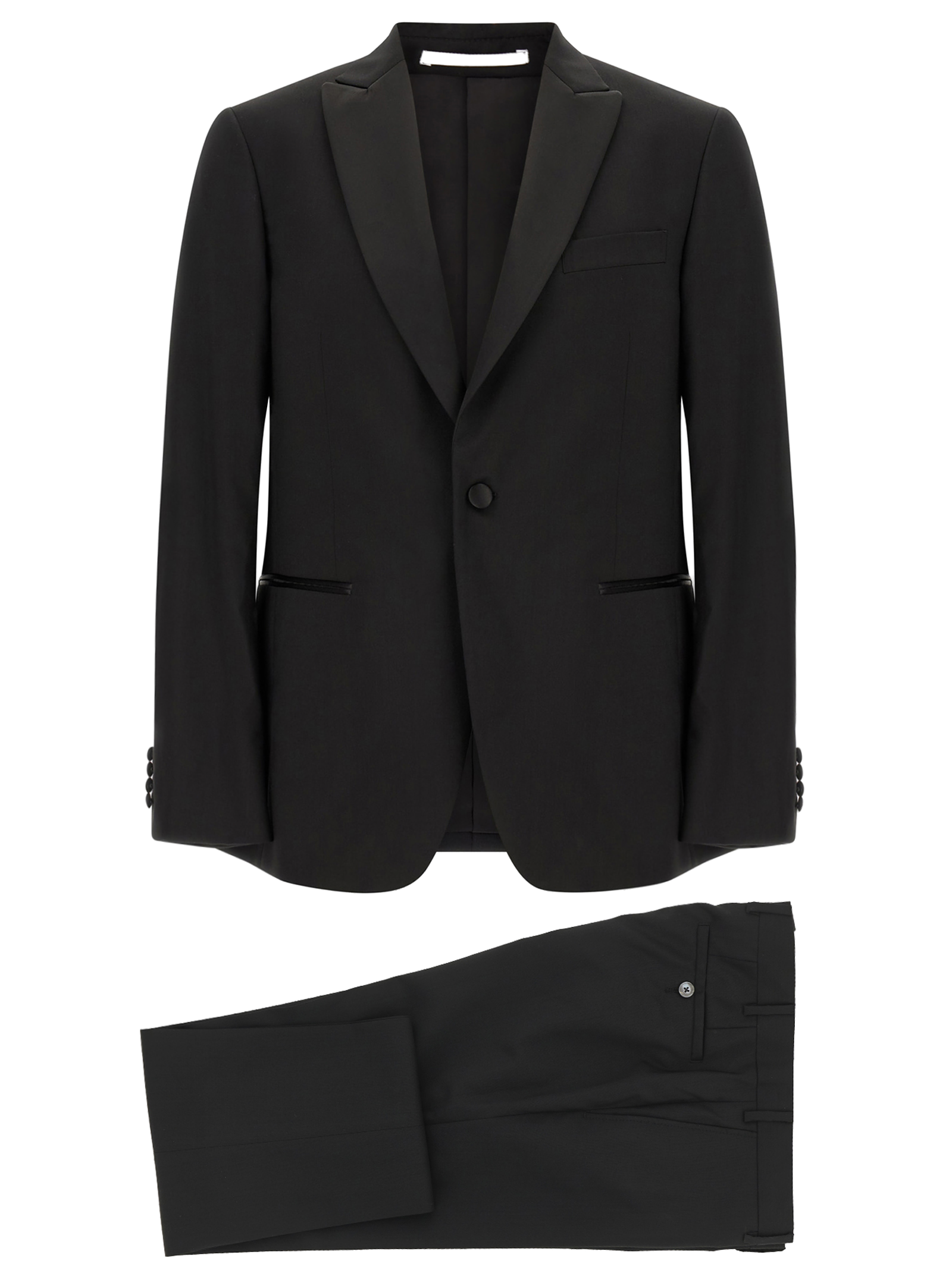 Wool Pant Suit — Black