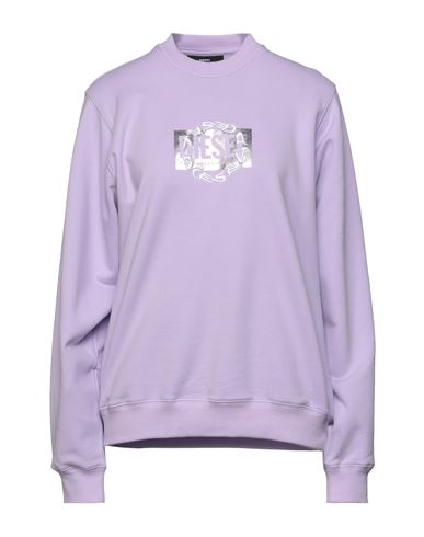 Woman Sweatshirt Lilac Size L Cotton, Elastane