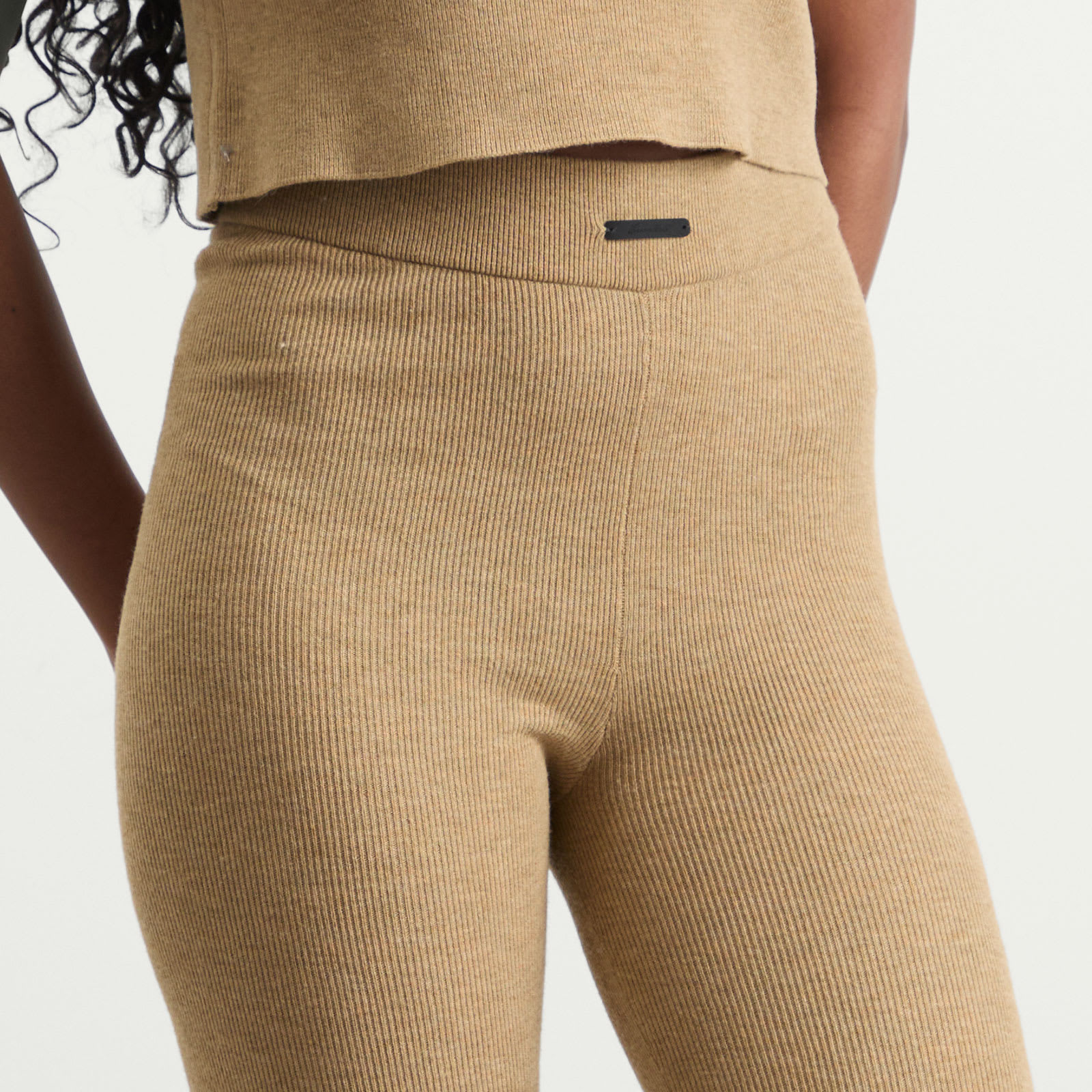Fear of God ESSENTIALS Rib Knit Legging in Dune. L also in XS, S