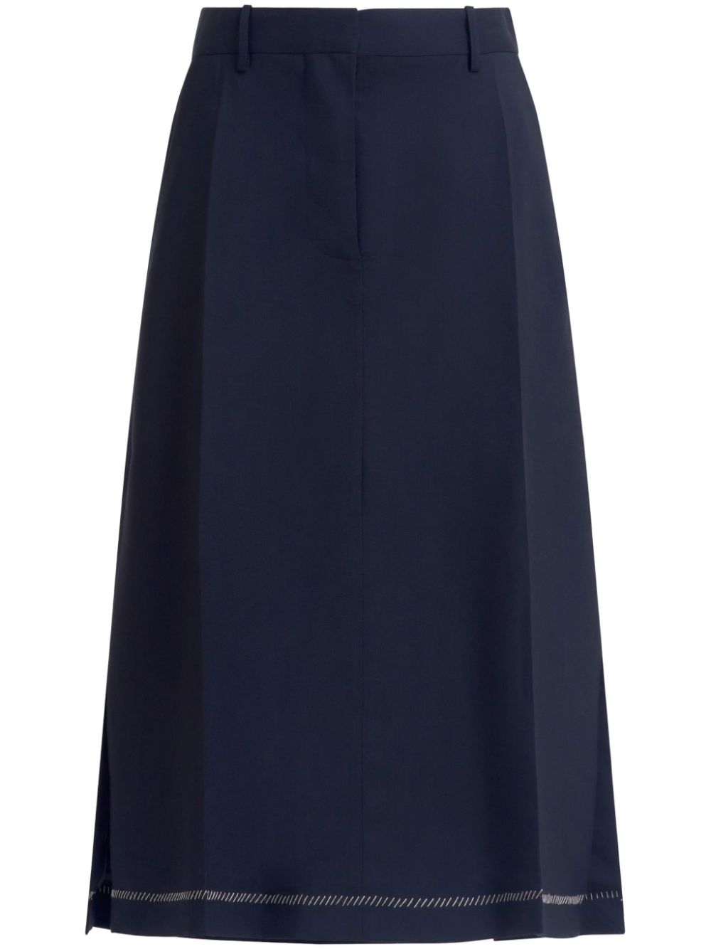 Decorative-stitching skirt - Blue