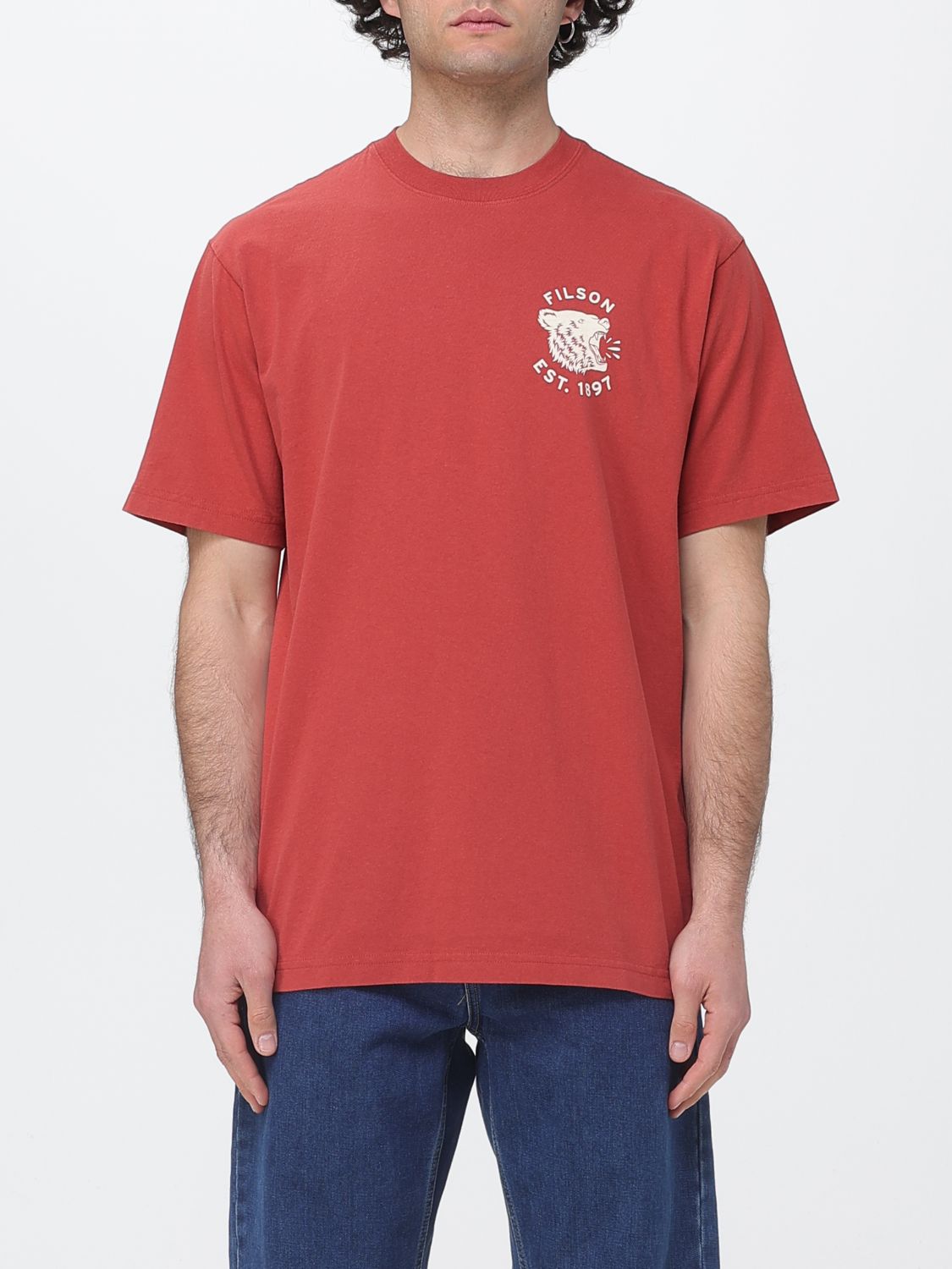 T-Shirt Men color Brick Red
