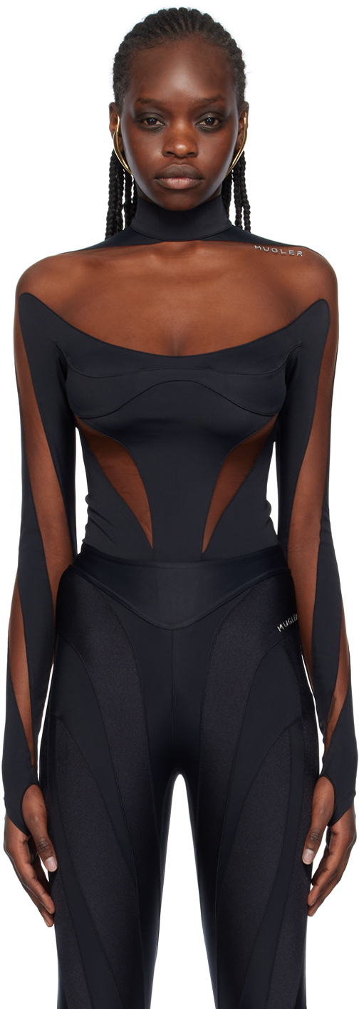 Mugler Black Illusion Bodysuit