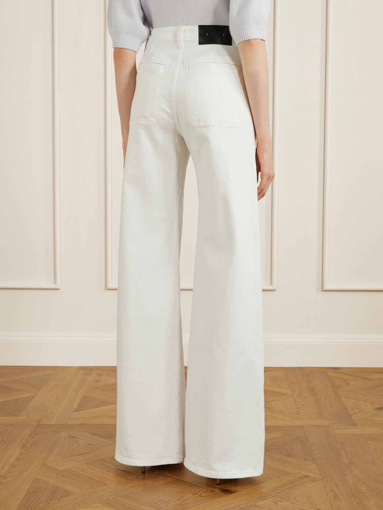 Delmonico High-rise Wide-leg Jeans - White